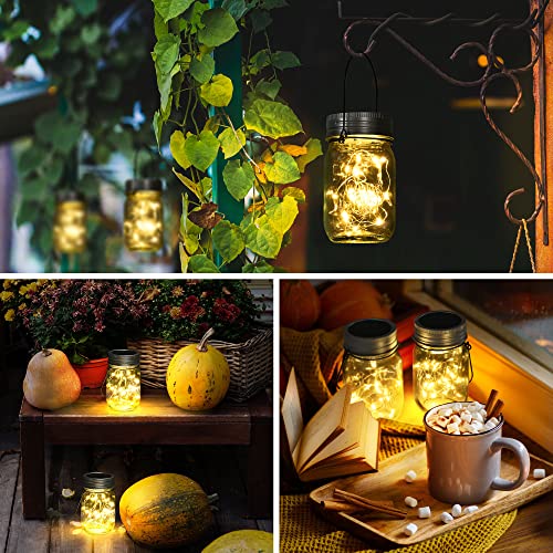 Hanging Mason Jar Solar Lights (6 Count)