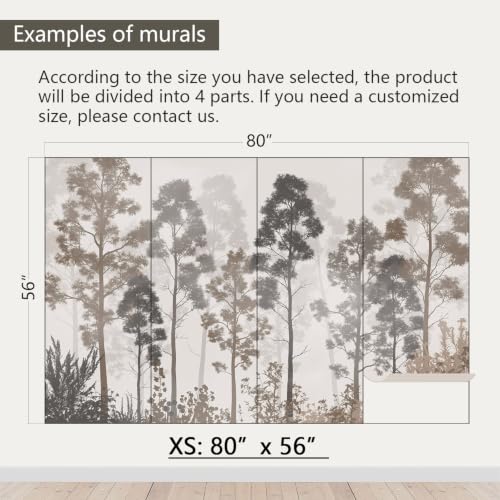 Tropical Jungle Peel and Stick Wallpaper Trees Walls Mural