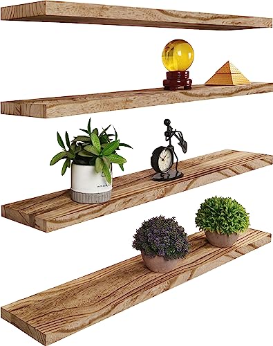 Wood Floating Shelves for Wall (4 Count)