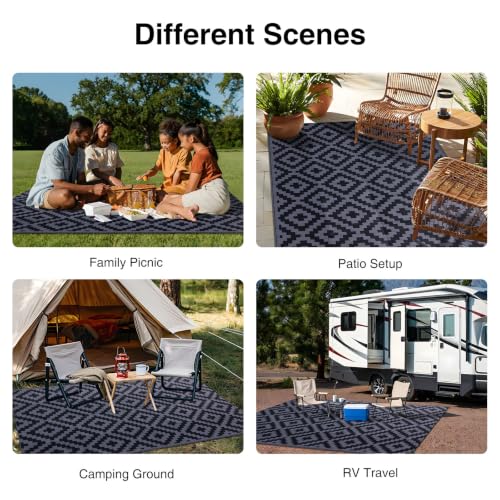 Outdoor Rug 5x8 ft Waterproof Reversible Mat