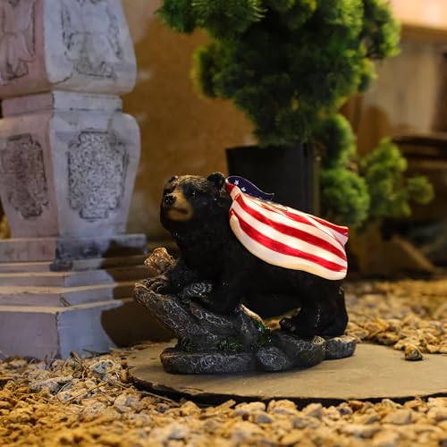 Bear Solar Lights Outdoor Statue