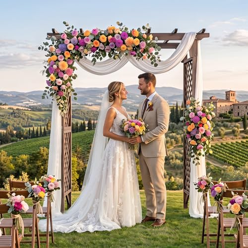 85" Wooden Garden Arch Trellis