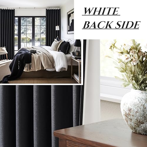 Solid Black Out Curtains 96 Inches Long (2 Count)
