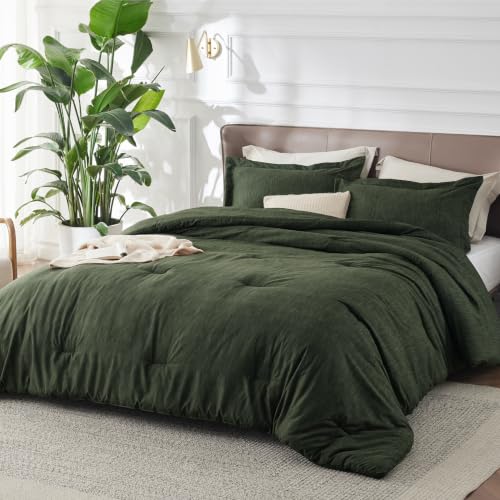 Olive Green Queen Comforter Set
