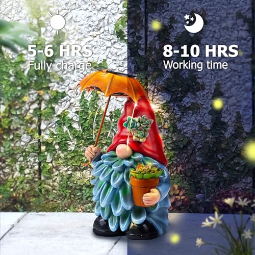 Solar Outdoor Statues Gnome Garden Decor (24 Count)