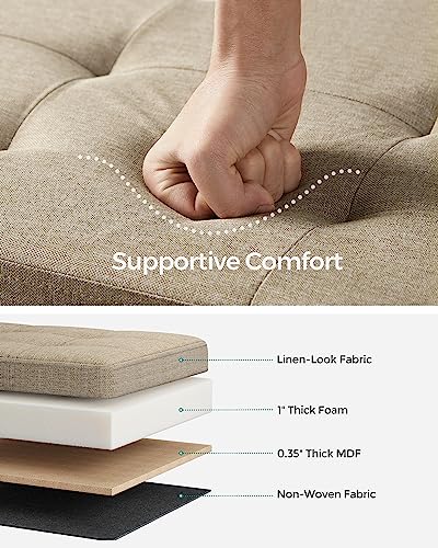 43.3 Inches Folding Storage Ottoman Bench