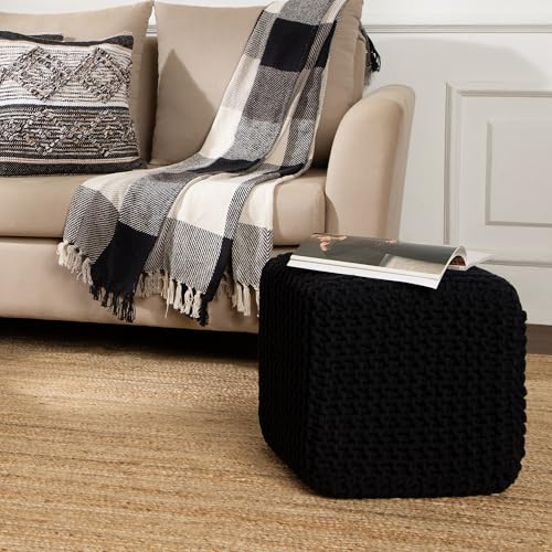 REDEARTH Cube Pouf Foot Stool Ottoman