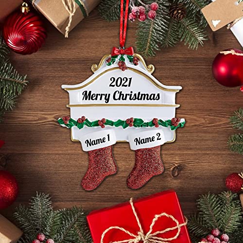 Personalized Ceramic Christmas Stocking Ornaments