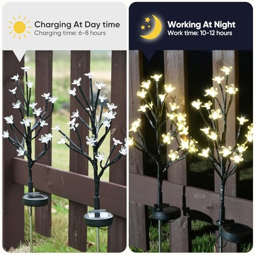 2 Pack Solar Lights Outdoor Waterproof (2 Count)