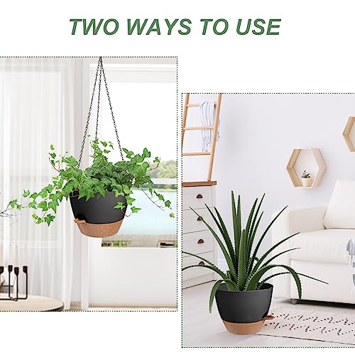 12 Inch Self Watering Hanging Planters for Indoor Outdoor Plants