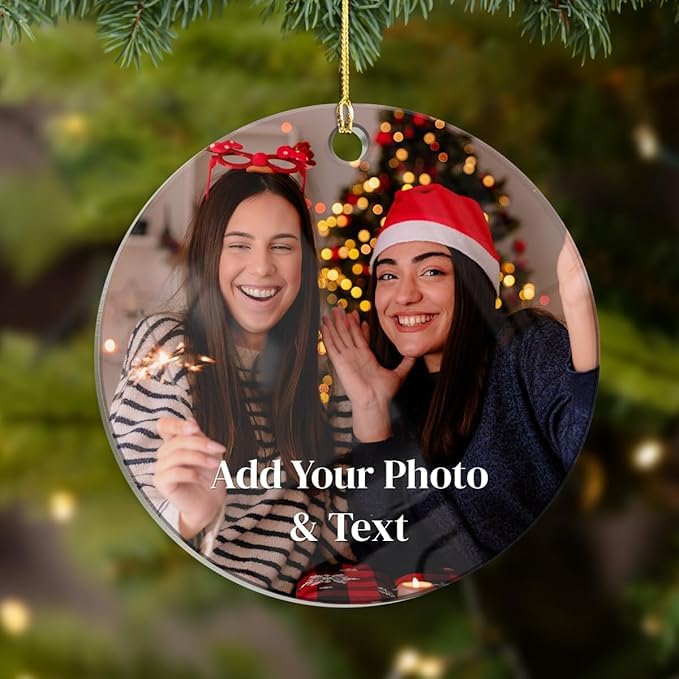Personalized Best Friend Photo Christmas Ornament