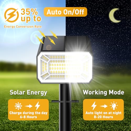 Solar Spot Lights Outdoor (4 Count)