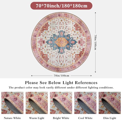 Ultra Thin Washable Round Rug