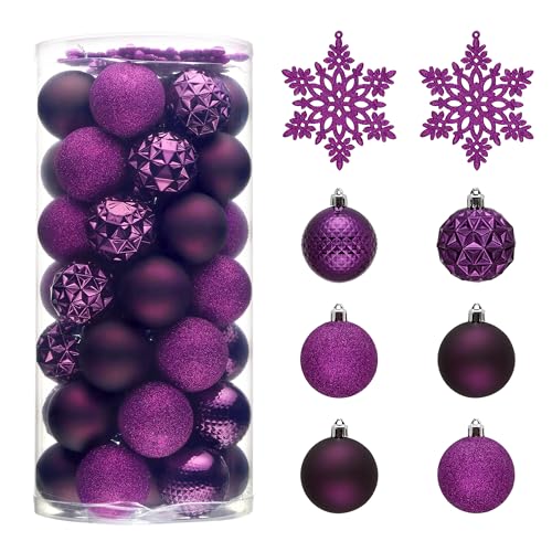 50ct Christmas Tree Decorations Ball Ornaments 2.36 Inches (50 Count)