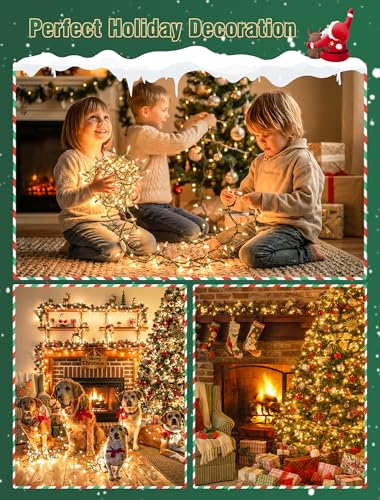 Clear Christmas Lights Set 2 Pack 50 Count Green Wire Mini Lights (26 Foot)