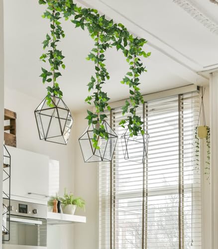 6Pc Fake Vines Artificial Ivy Garland Silk Pothos Leaf Plants 6.3Ft (37.8 Foot)