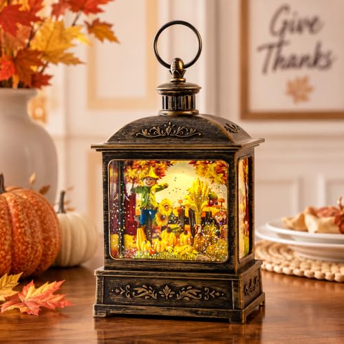 Fall Snow Globe Lantern