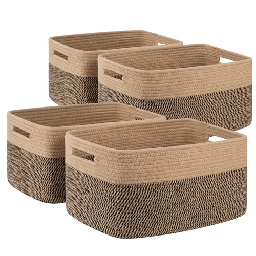 4 Pack Storage Baskets for Organizing (4 Count)