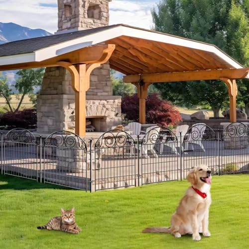 Tall Garden Fence with Gate (4 Count)