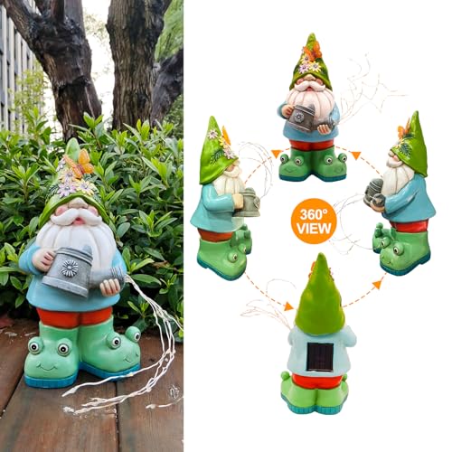 Solar Garden Gnome Statue