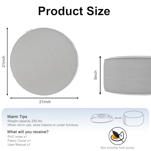 Inflatable Ottoman Stool D21 xH9 for Outdoor