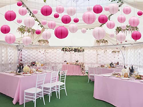 21 Pack Pink Paper Lanterns (21 Count)