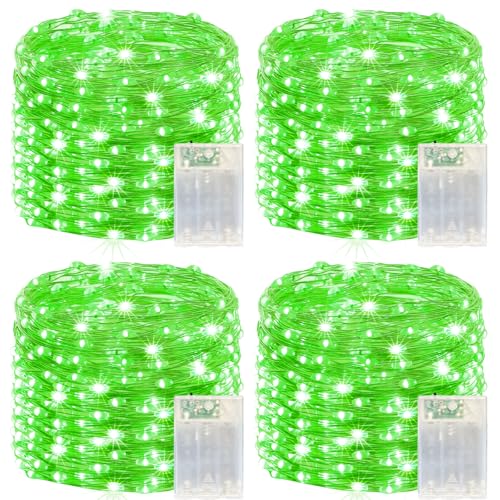 4 Pack Green Fairy Lights Battery Operated