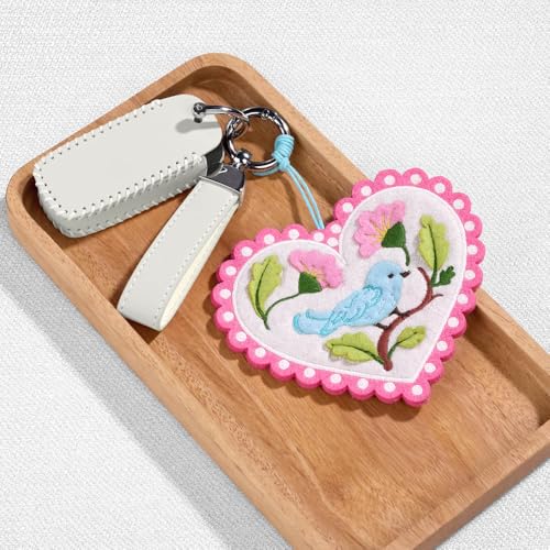 Lively Bluebird Felt Charm Card