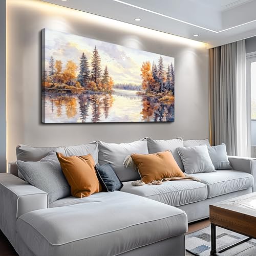 Abstract Ink Landscape Painting Wall Art Painting Modern Canvas Print Natural Landscape Art Pictures Living Room Dining Room Wall Decor Bedroom Office Home Decoration Aesthetics 20x40 In