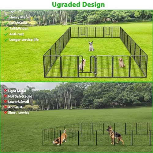 Decorative Black Metal Fencing Garden Fence with Gate (766.67 Sq Ft)