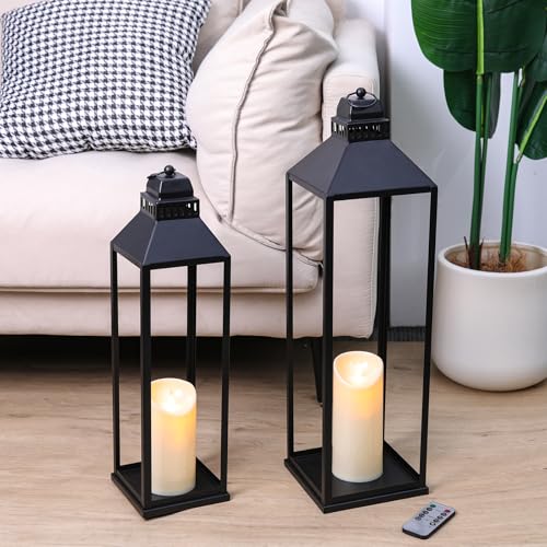 Large Lanterns Decorative Outdoor Indoor (2 Count)