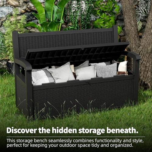 80 Gallon Outdoor Storage Bench Deck Box