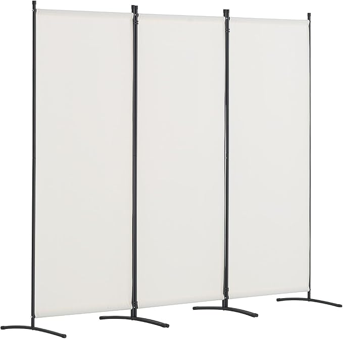 VEVOR Room Divider, 3 Panel Room Dividers and Folding Privacy Screens, Fabric Partition Room Dividers for Office, Bedroom, Dining Room, Study, Freestanding, White