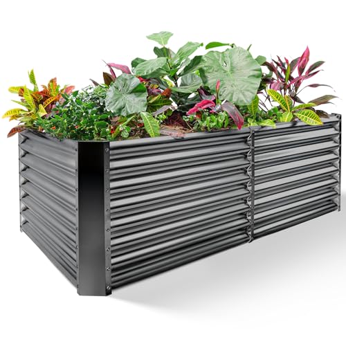 6×3×2 ft Galvanized Raised Garden Bed Kit