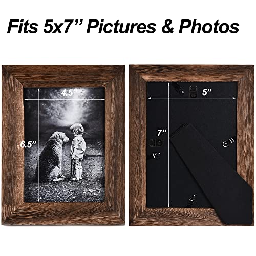 5x7 Picture Frame Distressed Wood (2 Count)