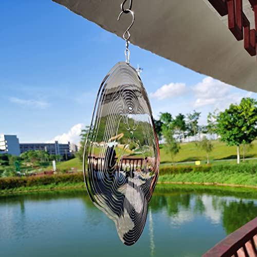 Reflective Angel Wind Spinners Outdoor Garden Decor