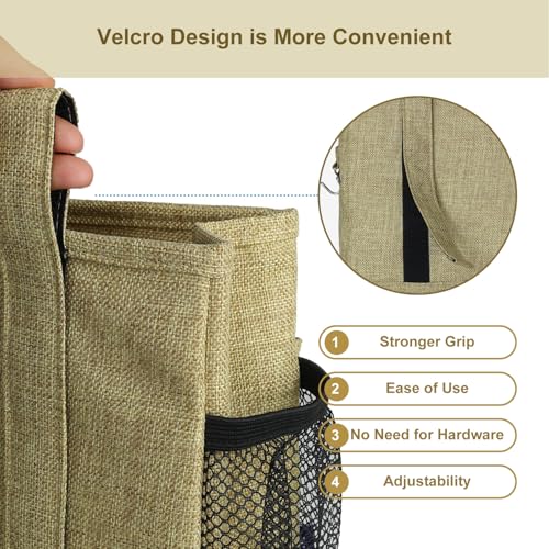 Bedside Caddy Hanging Bed Organizer Storage Bag Pocket for Bunk and Hospital Beds