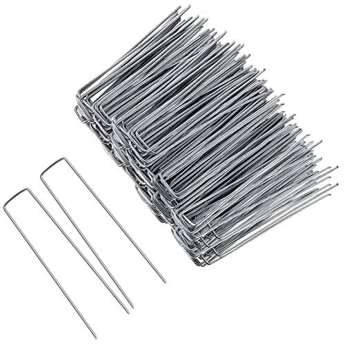 8 Inch 50 Pack Galvanized Landscape Staples 11 Gauge Anti (50 Count)