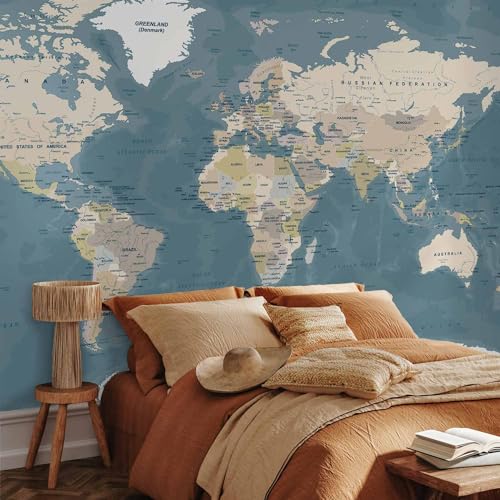 Wall Mural World Map 193x138 in (10 Count)