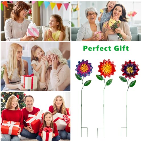 Metal Flowers for Outside (3 Count)