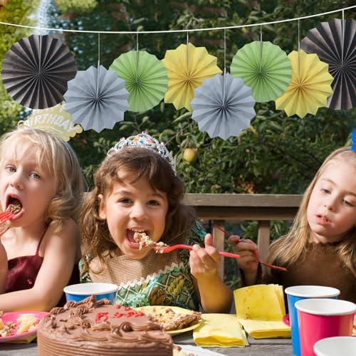 Coffee Party Decorations Hanging Paper Fans Set 12inch DIY