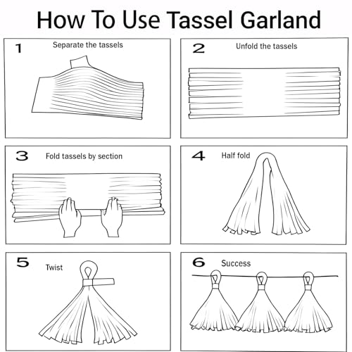 Tissue Paper Tassel Garland Banner (20 Count)