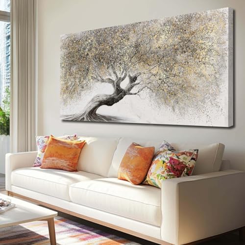 Gold Tree Landscape Wall Art