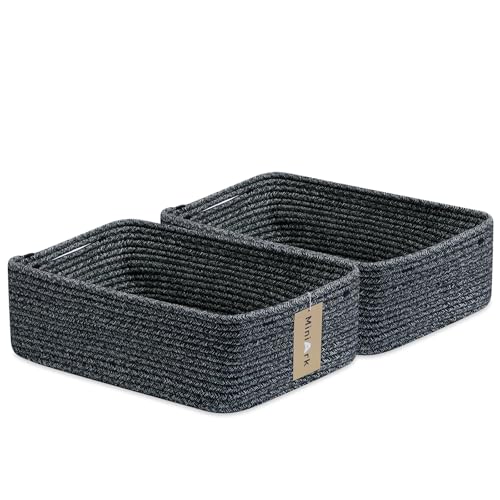 Large Shallow Organizing Baskets 15x11x5.1 Inches (2 Count)