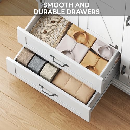 Armoire Wardrobe Closet 71" with 4 Doors & 2 Drawers