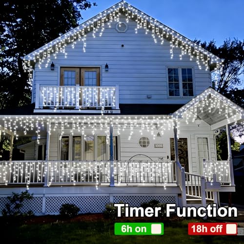 Icicle Lights for Outside (33 Foot)