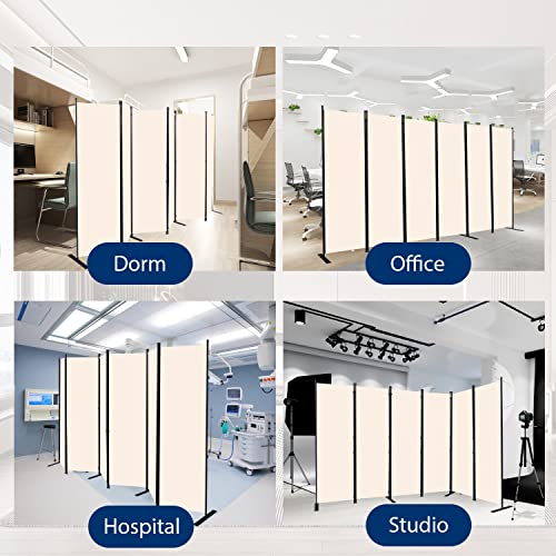 6 Panel Wide Room Divider Wall Screen for Room Separation