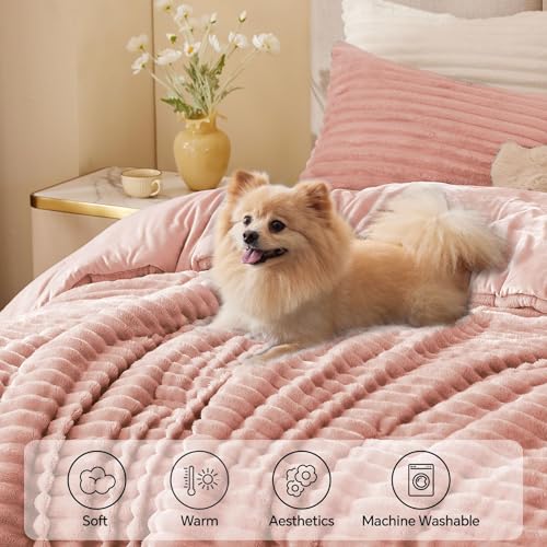 Fleece Oversized Queen Comforter Set