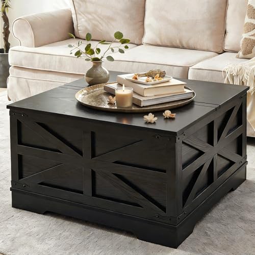 Black Coffee Table with Storage