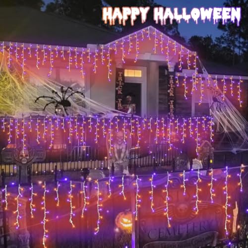 Orange and Purple Halloween Lights (66 Foot)